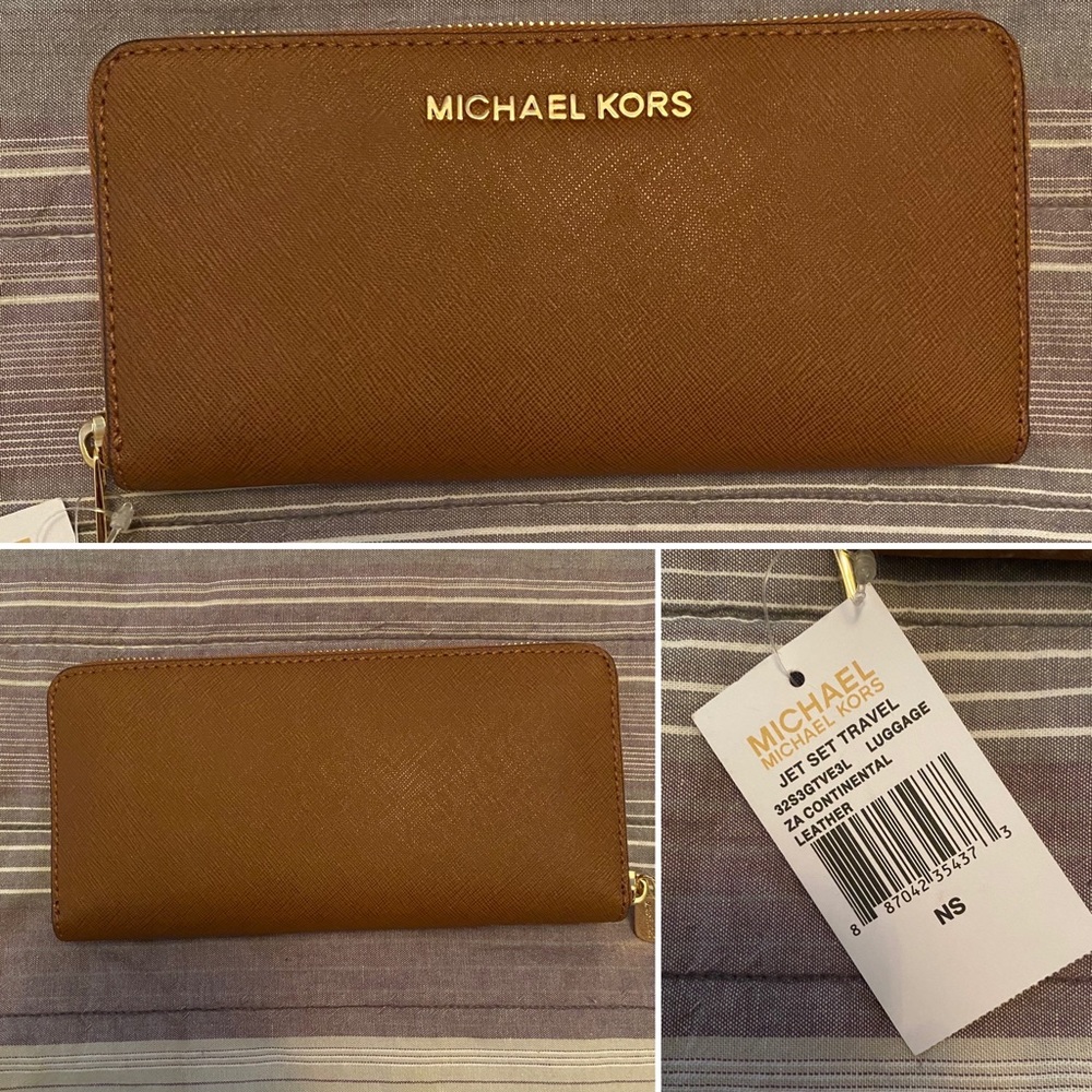 NWT Michael Kors Large Jet Set Wallet